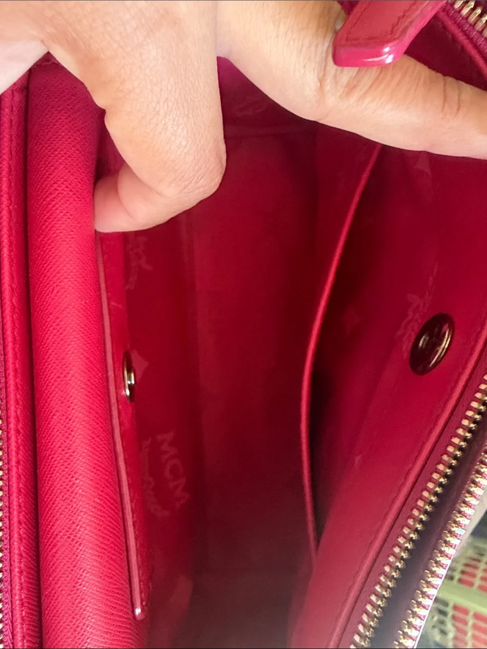 MCM vibrant red